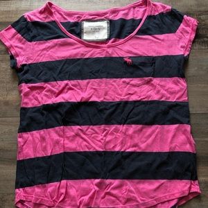 Abercrombie and Fitch Striped Tee. Size medium.